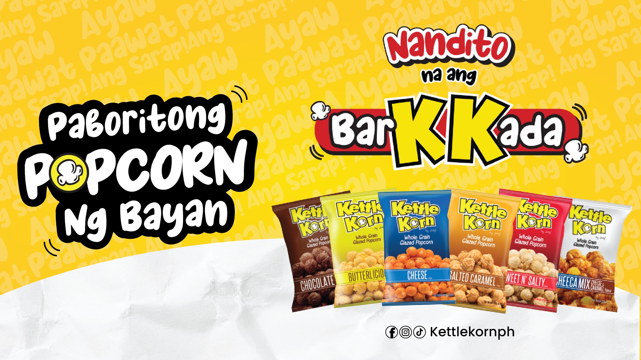 Kettle Korn — snack food in Philippines, popcorn products display